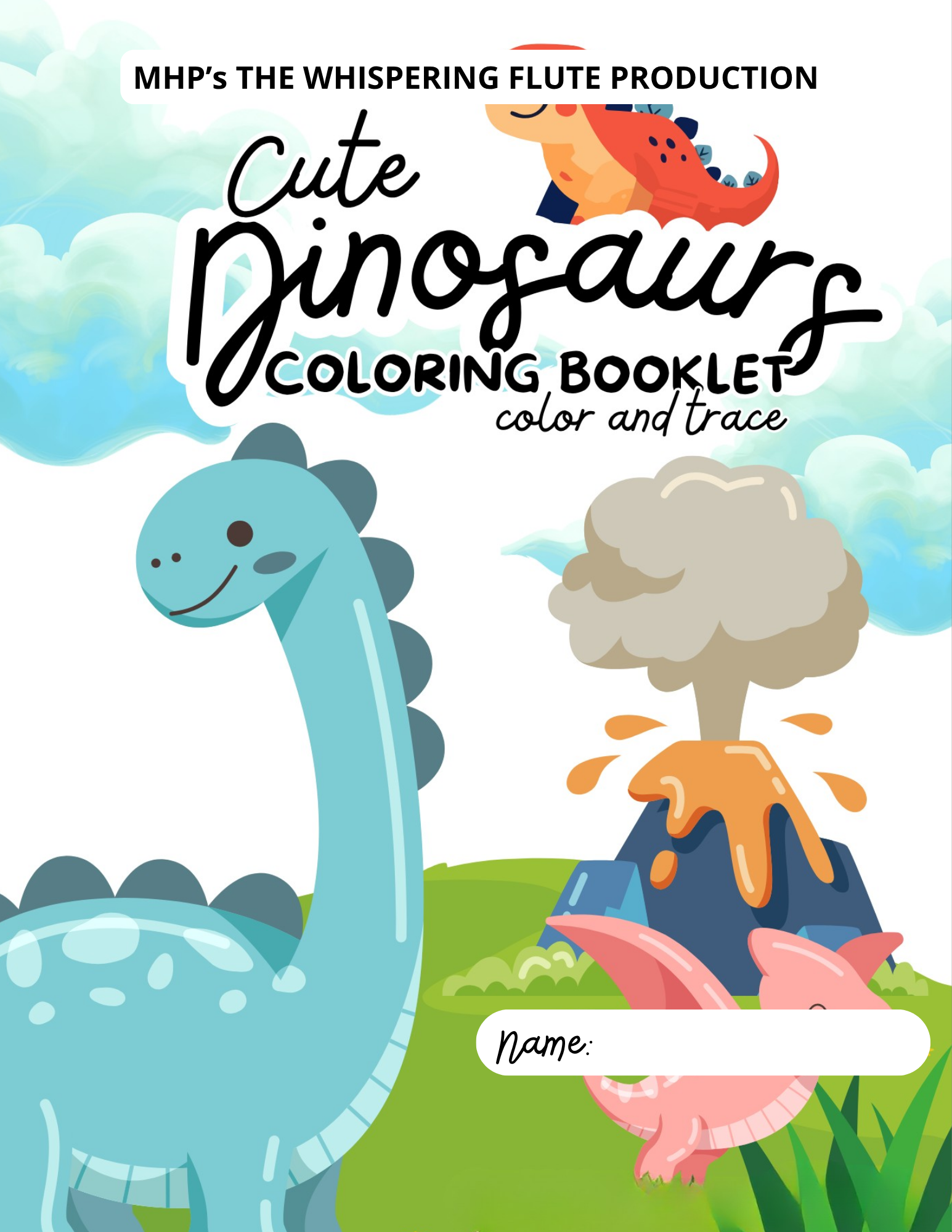 Cute Dinosaurs Coloring Booklet